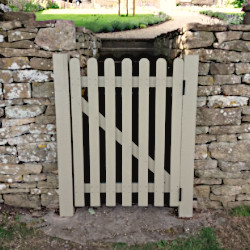 A new front garden gate to a country house in the Cotswolds